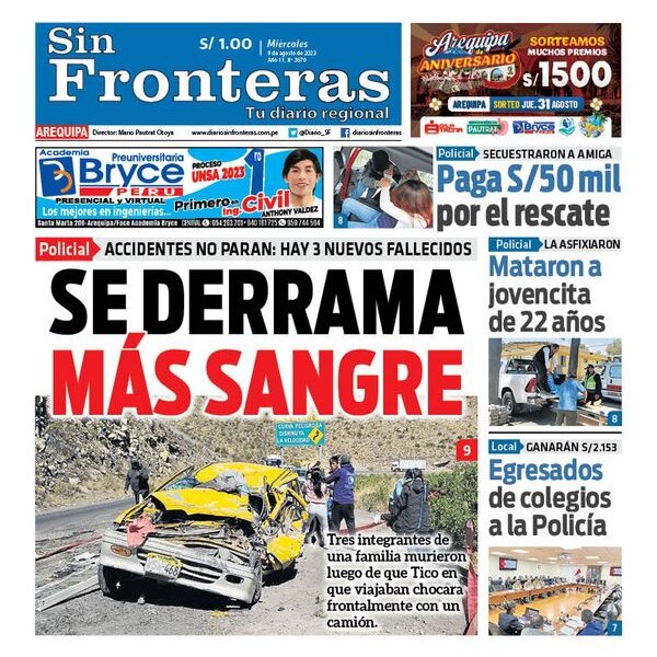  DIARIO SIN FRONTERAS AREQUIPA 09082023