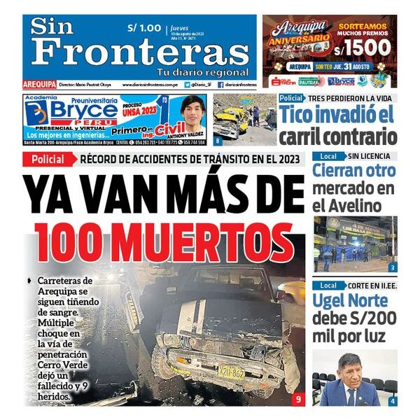  DIARIO SIN FRONTERAS AREQUIPA 10082023