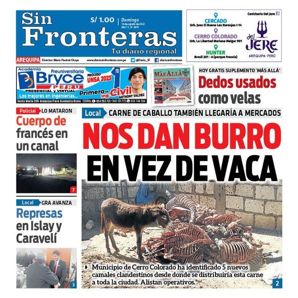  DIARIO SIN FRONTERAS AREQUIPA 13082023