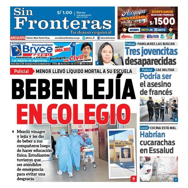  DIARIO SIN FRONTERAS AREQUIPA 18082023