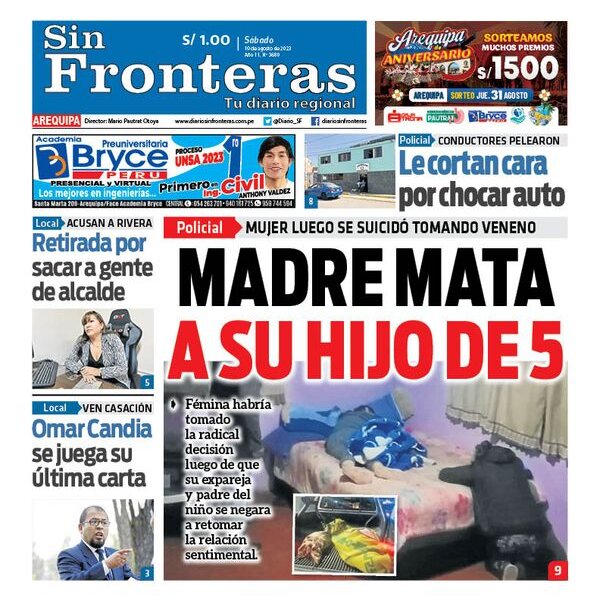  DIARIO SIN FRONTERAS AREQUIPA 19082023