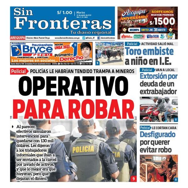  DIARIO SIN FRONTERAS AREQUIPA 22082023