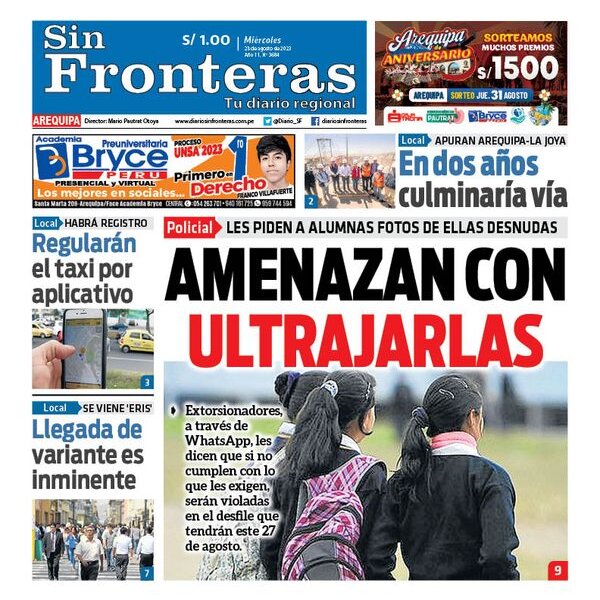  DIARIO SIN FRONTERAS AREQUIPA 23082023