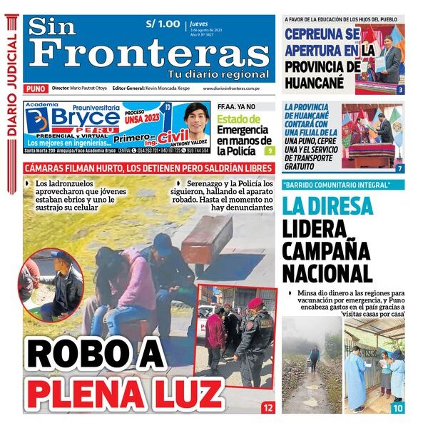  DIARIO SIN FRONTERAS PUNO 03082023