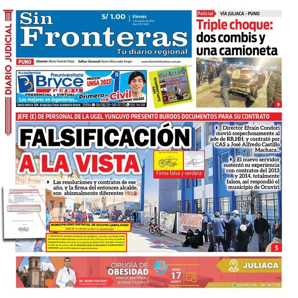  DIARIO SIN FRONTERAS PUNO 04082023