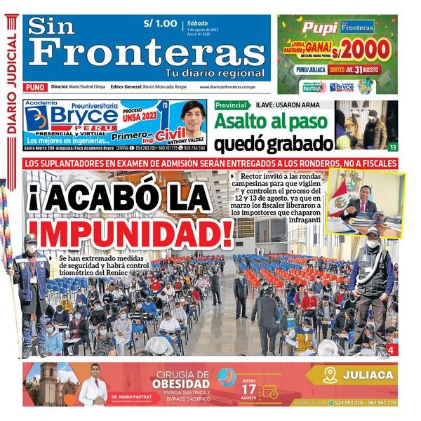  DIARIO SIN FRONTERAS PUNO 05082023