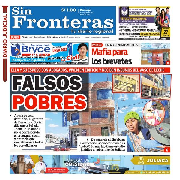  DIARIO SIN FRONTERAS PUNO 06082023