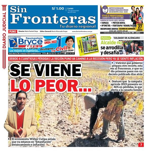  DIARIO SIN FRONTERAS PUNO 07082023