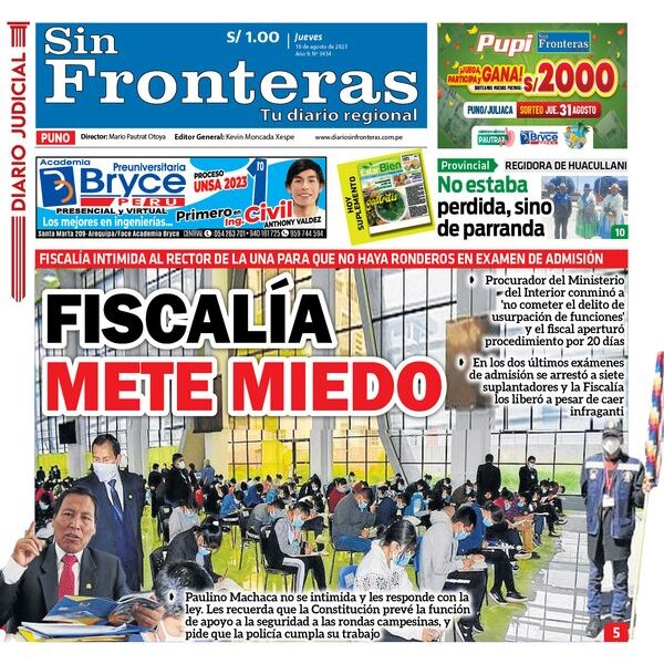  DIARIO SIN FRONTERAS PUNO 10082023