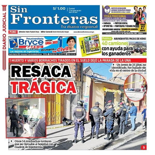  DIARIO SIN FRONTERAS PUNO 21082023