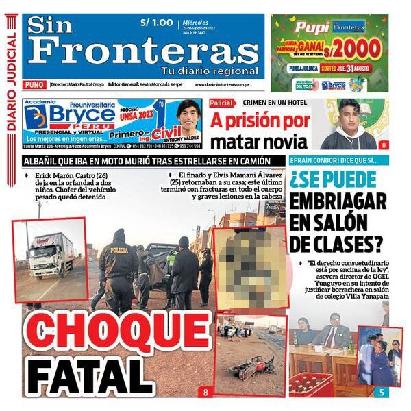  DIARIO SIN FRONTERAS PUNO 23082023