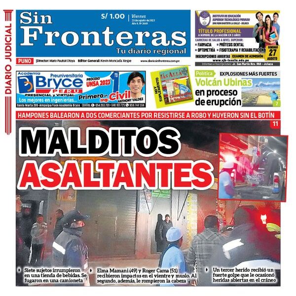  DIARIO SIN FRONTERAS PUNO 25082023