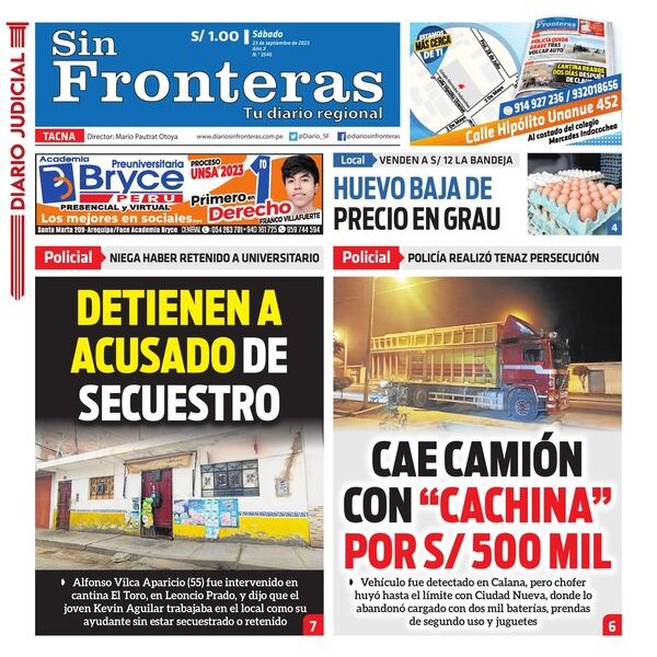  DIARIO SIN FRONTERAS TACNA  23092023