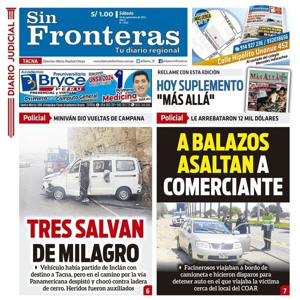  DIARIO SIN FRONTERAS TACNA  30092023