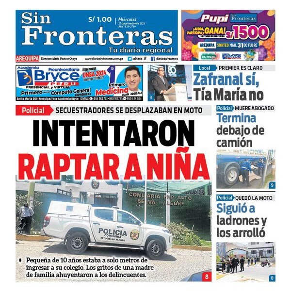  DIARIO SIN FRONTERAS AREQUIPA 27092023