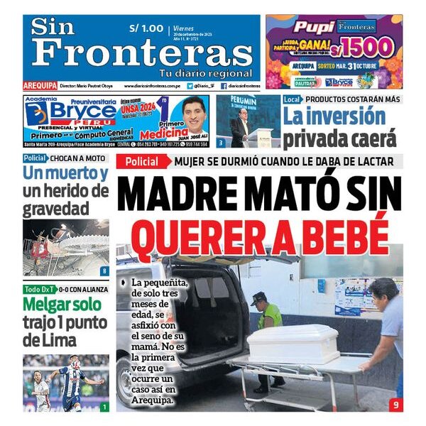  DIARIO SIN FRONTERAS AREQUIPA 29092023