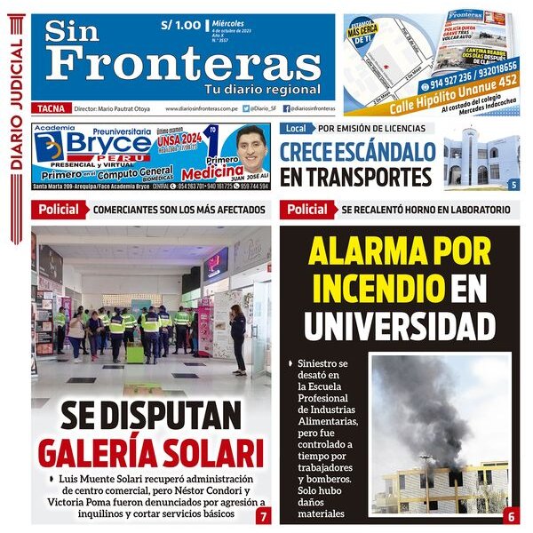  DIARIO SIN FRONTERAS TACNA  04102023