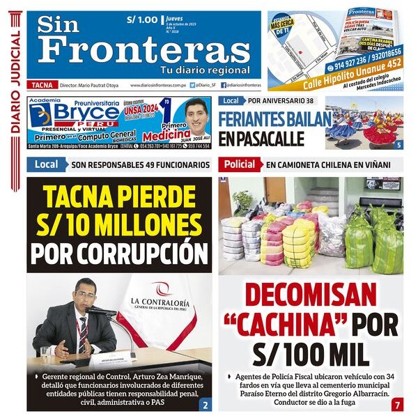  DIARIO SIN FRONTERAS  TACNA 05102023