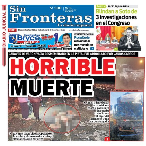  DIARIO SIN FRONTERAS PUNO 03102023