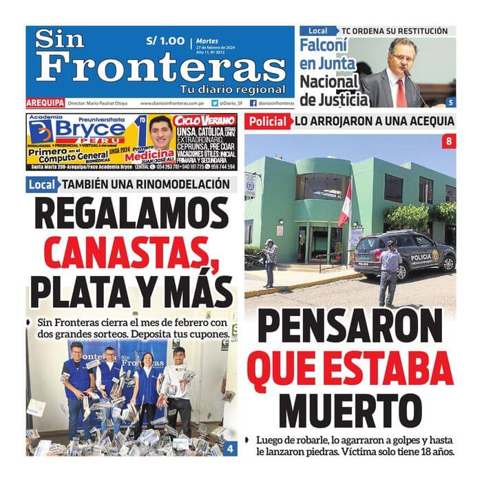 DIARIO SIN FRONTERAS AREQUIPA