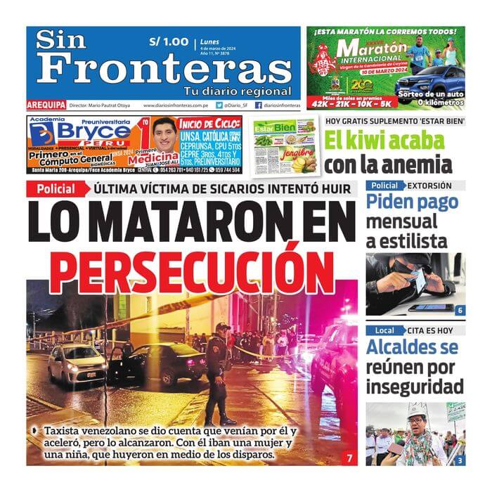 DIARIO SIN FRONTERAS AREQUIPA