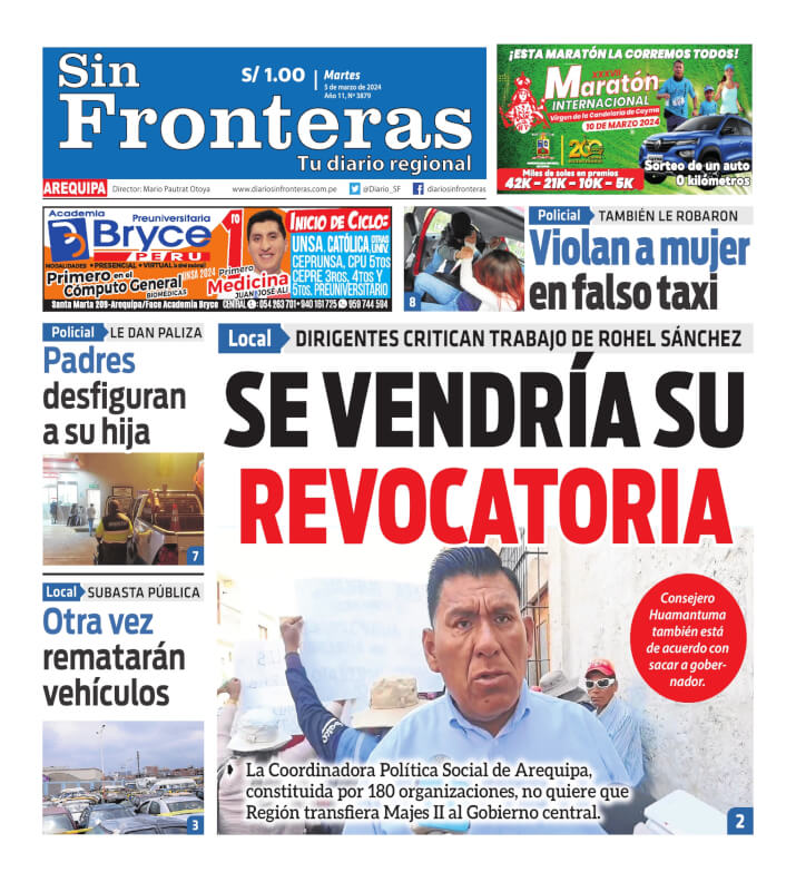 DIARIO SIN FRONTERAS AREQUIPA