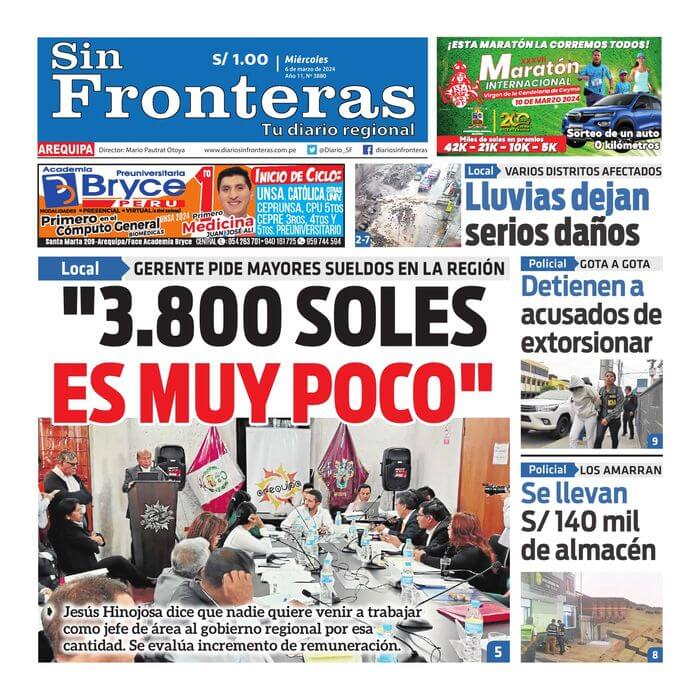 DIARIO SIN FRONTERAS AREQUIPA