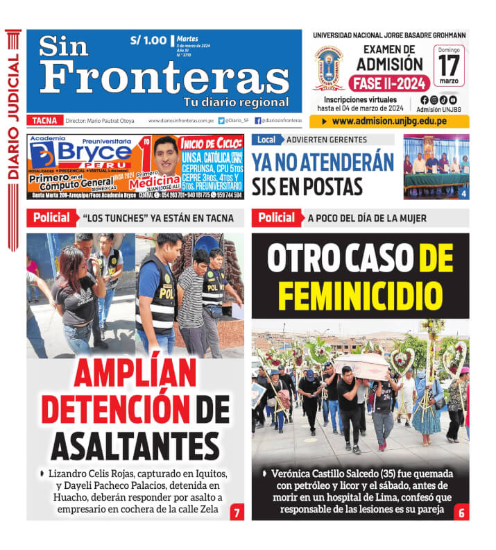 DIARIO SIN FRONTERAS TACNA