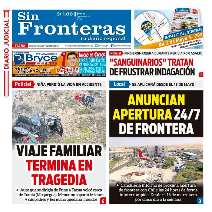 DIARIO SIN FRONTERAS TACNA