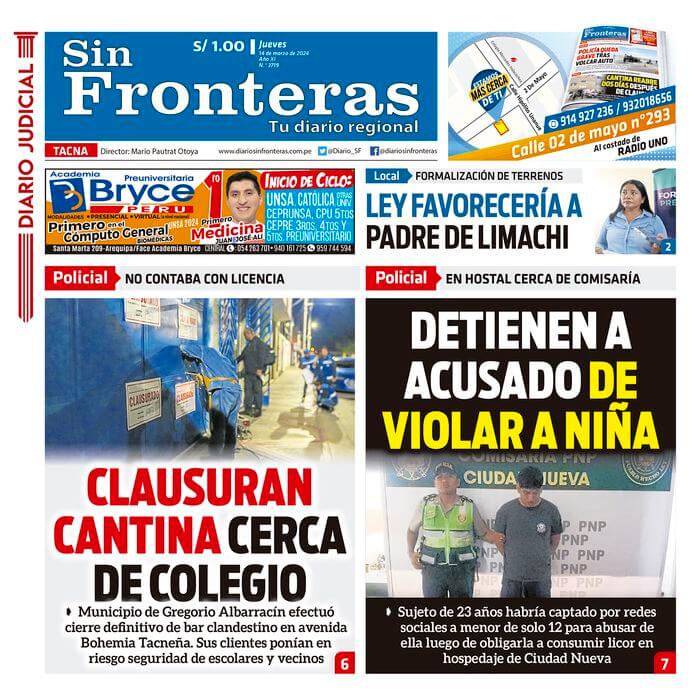 DIARIO SIN FRONTERAS TACNA