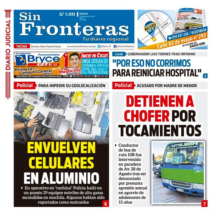 DIARIO SIN FRONTERAS TACNA