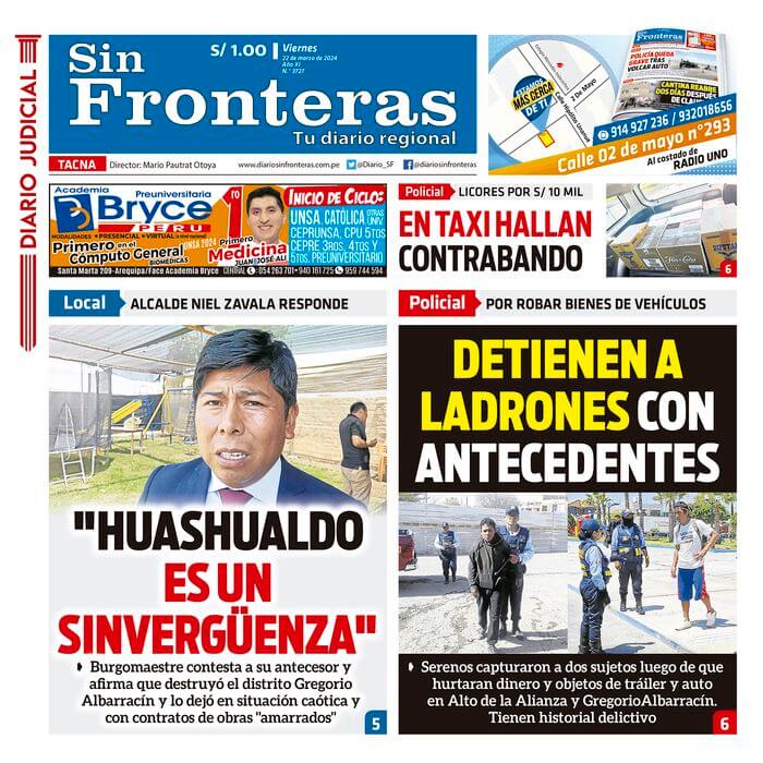 DIARIO SIN FRONTERAS TACNA