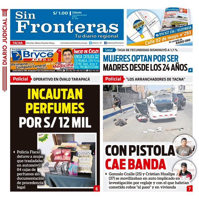 DIARIO SIN FRONTERAS TACNA