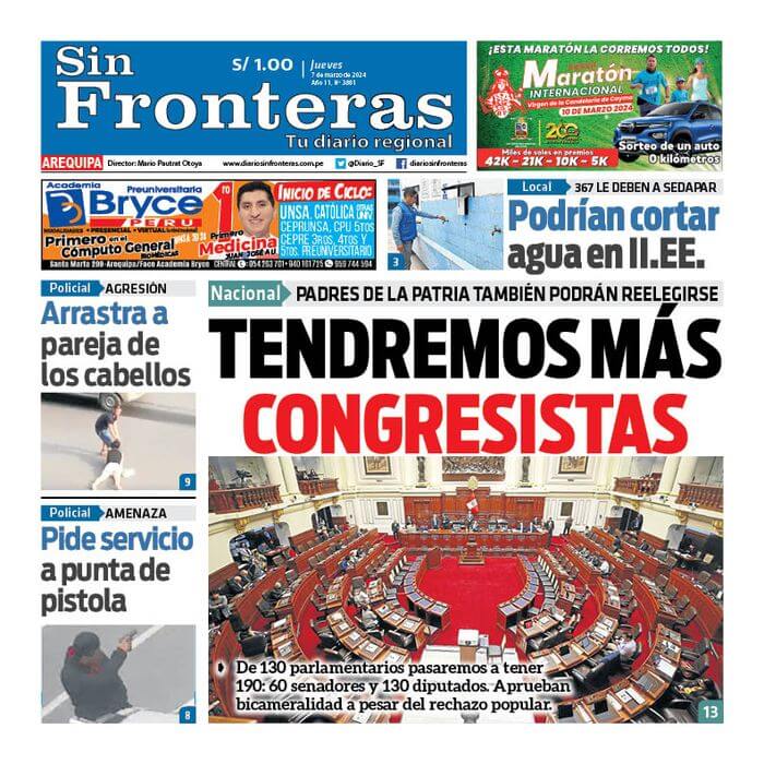 DIARIO SIN FRONTERAS AREQUIPA