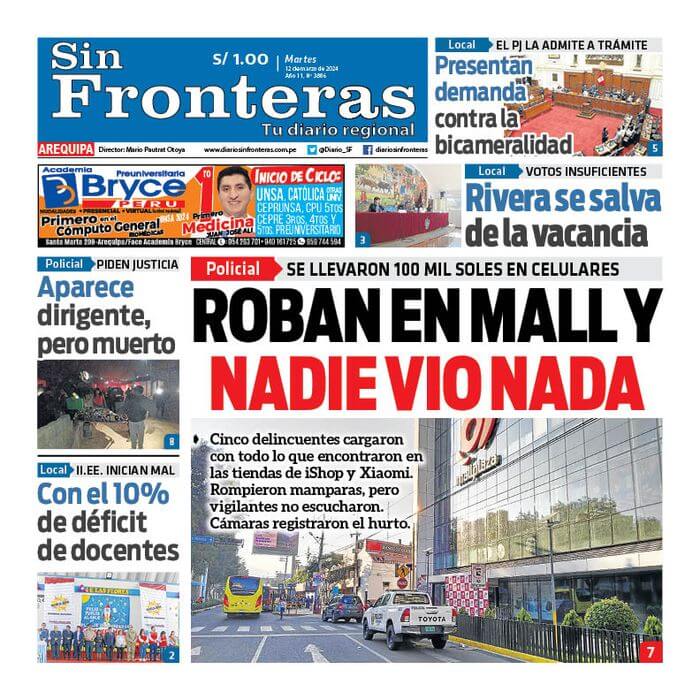 DIARIO SIN FRONTERAS AREQUIPA