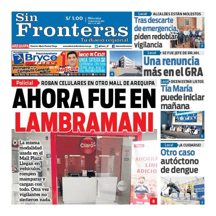 DIARIO SIN FRONTERAS AREQUIPA