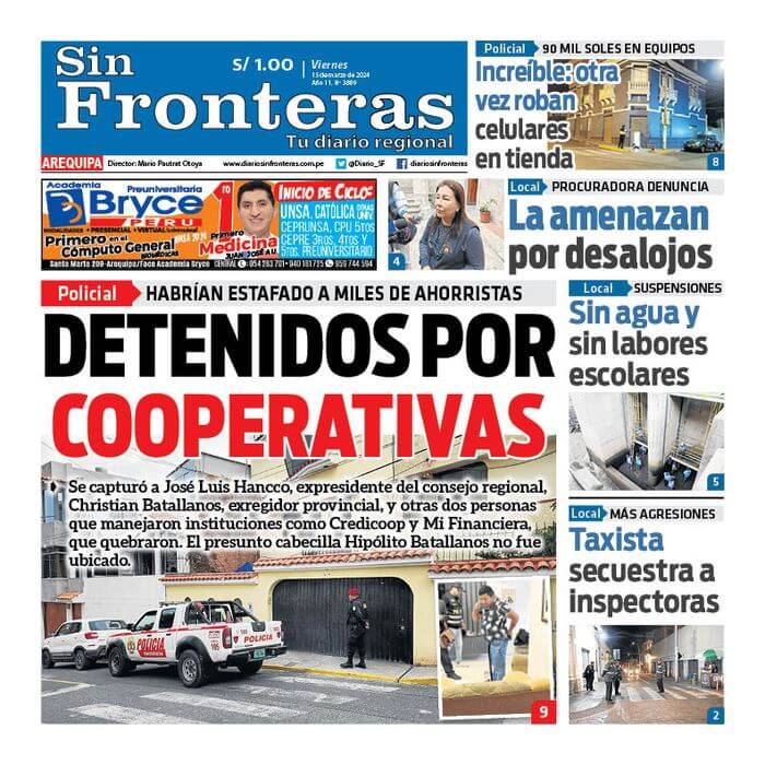 DIARIO SIN FRONTERAS AREQUIPA