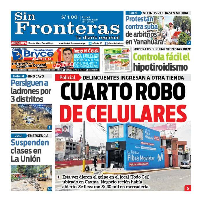 DIARIO SIN FRONTERAS AREQUIPA