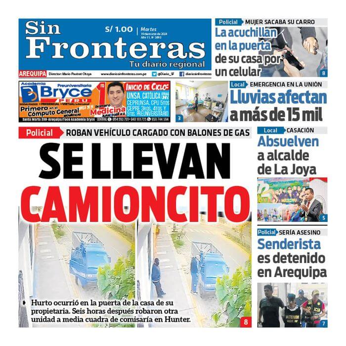 DIARIO SIN FRONTERAS AREQUIPA