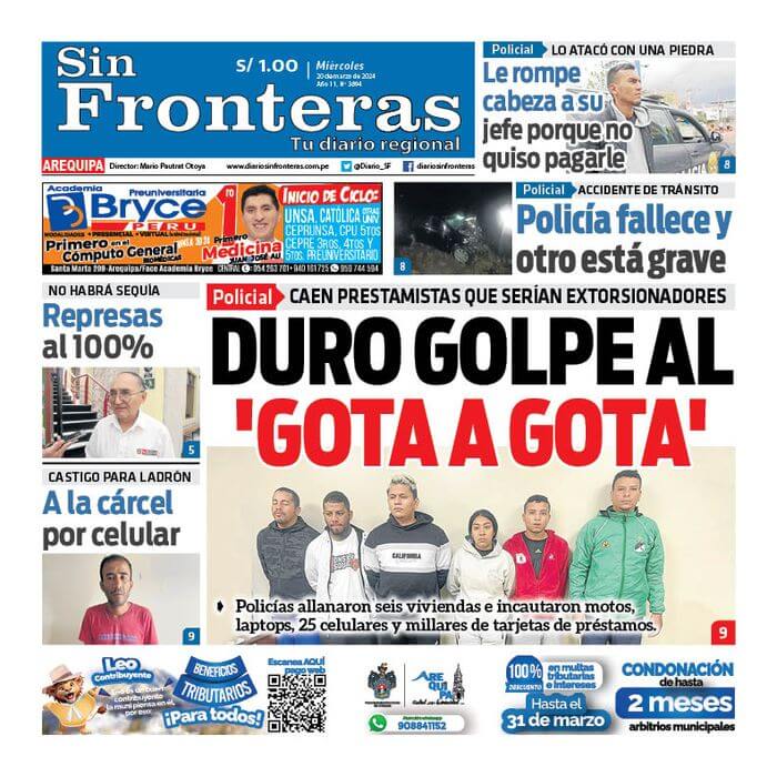 DIARIO SIN FRONTERAS AREQUIPA