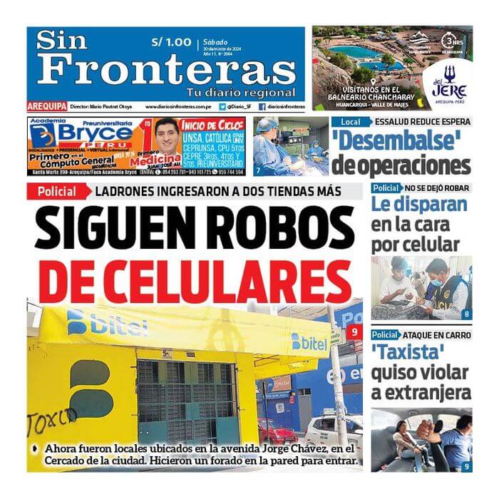 DIARIO SIN FRONTERAS AREQUIPA