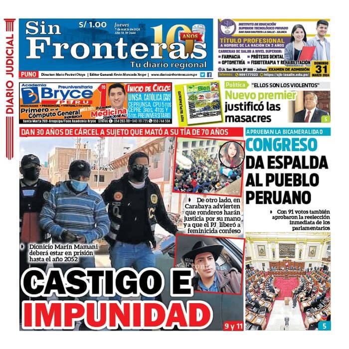 DIARIO SIN FRONTERAS PUNO