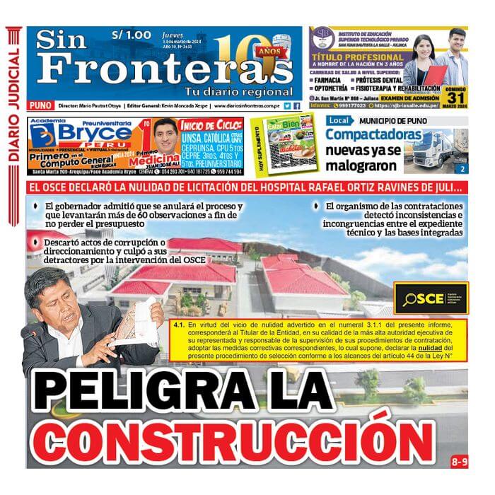 DIARIO SIN FRONTERAS PUNO