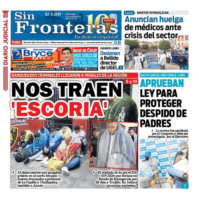 DIARIO SIN FRONTERAS PUNO