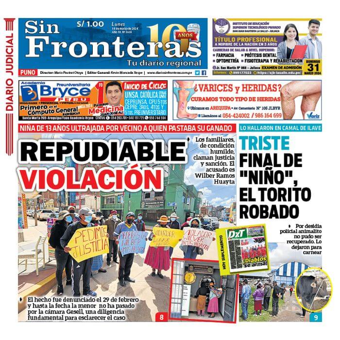 DIARIO SIN FRONTERAS PUNO