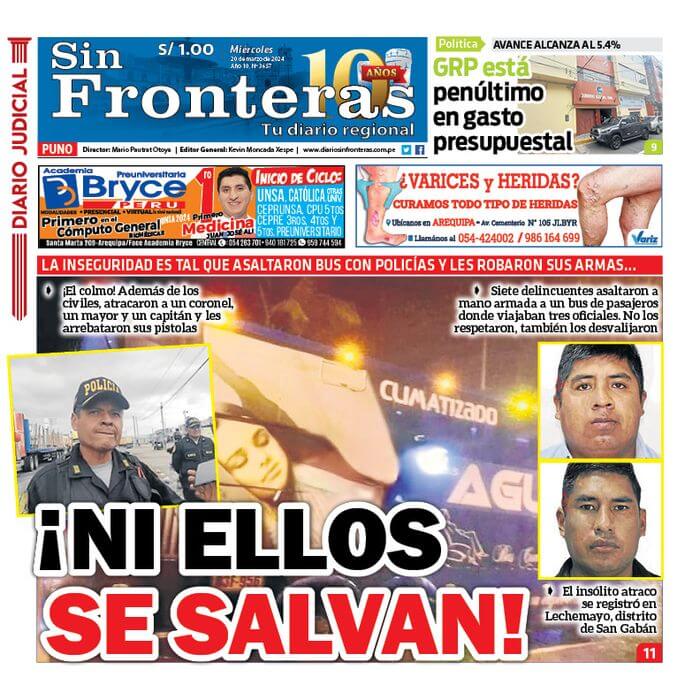 DIARIO SIN FRONTERAS PUNO