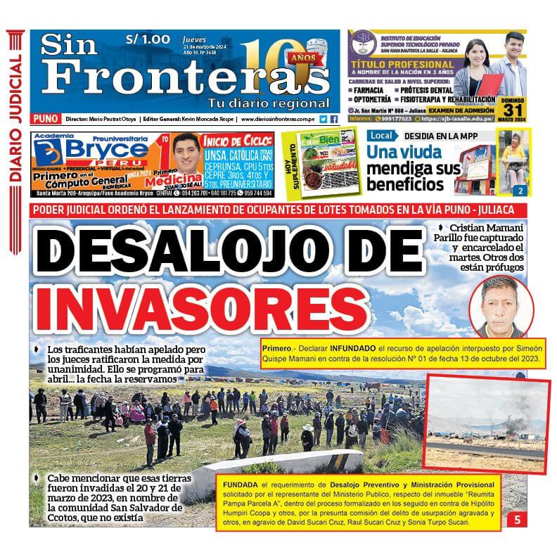 DIARIO SIN FRONTERAS PUNO