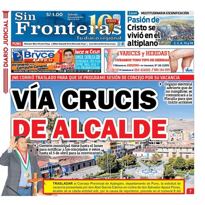 DIARIO SIN FRONTERAS PUNO