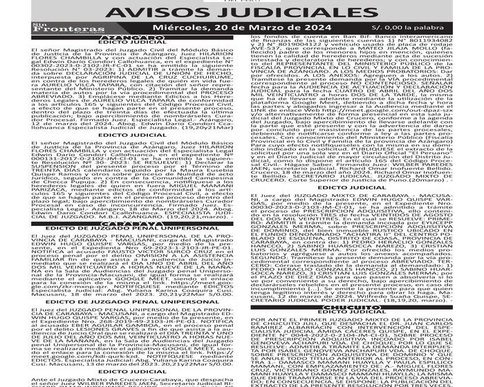  JUDICIALES PUNO 20032024