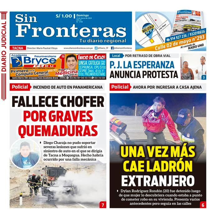 DIARIO SIN FRONTERAS TACNA